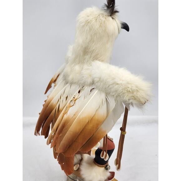 Kachina Eagle Dance Figurine Native American Art Signed IMSB Southwestern 17" - Picture 9 of 16